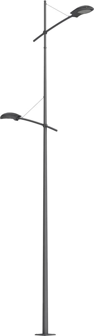 Modern Double Arm Street Lamp PNG image
