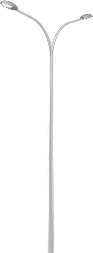 Modern Double Headed Street Lamp PNG image