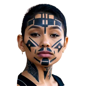 Modern Face Tattoo Ideas Png Rcr97 PNG image