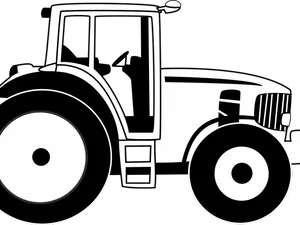 Modern Farm Tractor Illustration PNG image