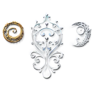 Modern Filigree Elements PNG 06212024