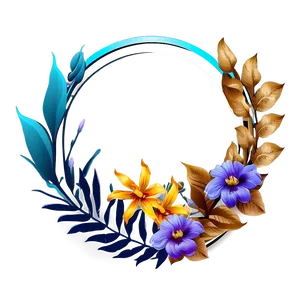 Modern Flower Circle PNG Byk