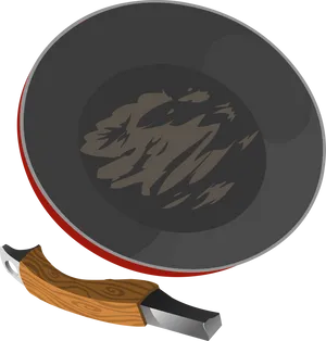 Modern Frying Pan Vector Illustration