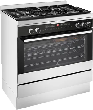 Modern Gas Stovewith Oven PNG image
