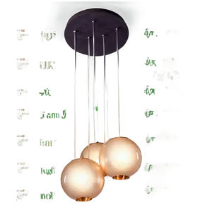 Modern Globe Chandelier PNG Jro