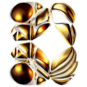 Modern Gold Geometric Shapes Png Vpe PNG image