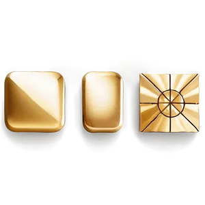 Modern Gold Rectangle Png 06272024 PNG image