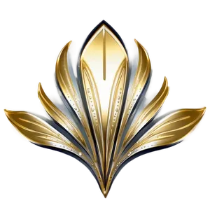 Modern Gold Trim Design PNG Top