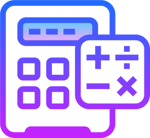 Modern Gradient Calculator Icon PNG image
