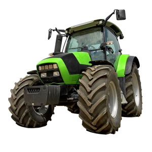 Modern Green Tractorat Night PNG image