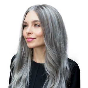 Modern Grey Hair Trends Png 57 PNG image