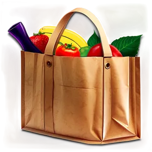 Modern Grocery Bag PNG Hvy11 PNG