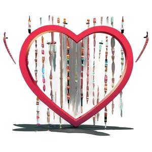 Modern Heart Outline PNG Fhq
