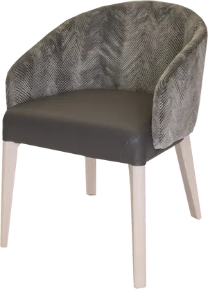 Modern Herringbone Accent Chair