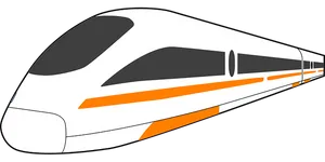 Modern High Speed Train Illustration PNG image