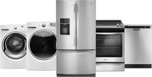 Modern Home Appliances Set PNG image