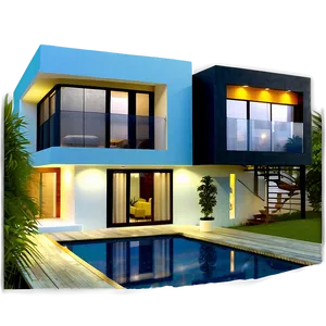 Modern Home Design PNG Mka