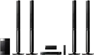 Modern Home Theater Speaker System PNG