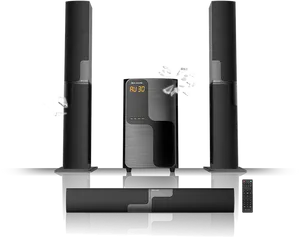 Modern Home Theater System Setup PNG