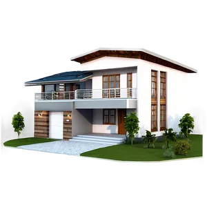 Modern House B PNG image