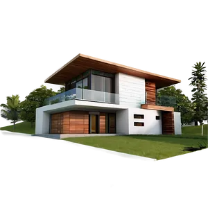 Modern House D PNG image