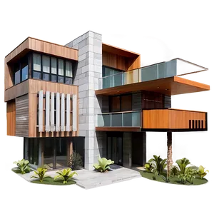 Modern House Facade Materials Png 42 PNG image