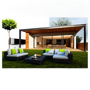 Modern House Outdoor Entertainment Areas Png Wqi83 PNG image