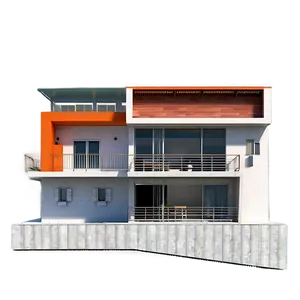 Modern House With Rooftop Terrace Png 06202024 PNG image