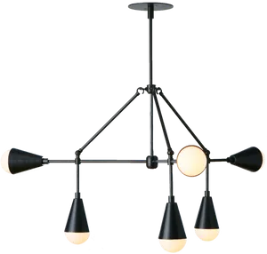 Modern Industrial Style Chandelier PNG image