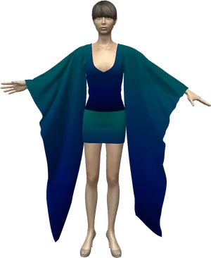 Modern Kimono Hybrid Fashion PNG image