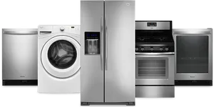 Modern Kitchen Appliances Set PNG image