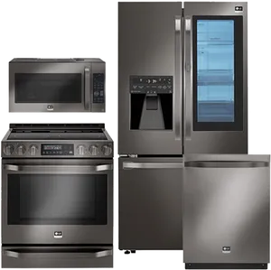 Modern Kitchen Appliances Set PNG