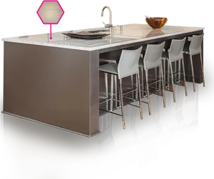 Modern Kitchen Islandwith Seating.jpg PNG image