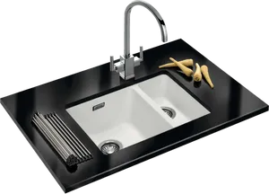 Modern Kitchen Sink Design PNG image
