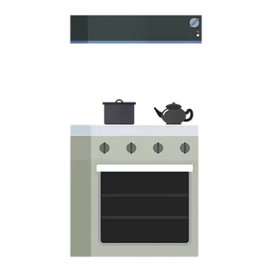 Modern Kitchen Stove Vector PNG image