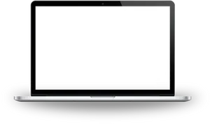 Modern Laptop Black Screen PNG image