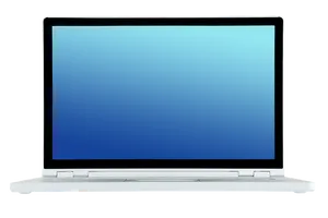 Modern Laptop Blank Screen PNG image