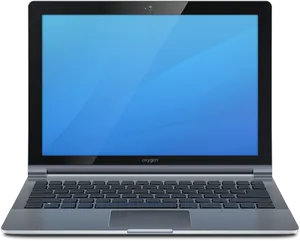 Modern Laptop Blue Screen PNG image