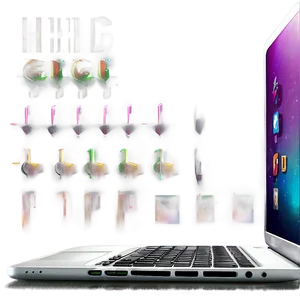 Modern Laptop Illustration PNG Owb1