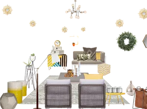 Modern Living Room Decor Ideas PNG image