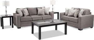 Modern Living Room Furniture Set PNG image