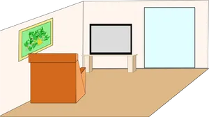 Modern Living Room Sketch PNG image