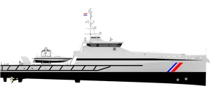 Modern Luxury Yacht Profile PNG image