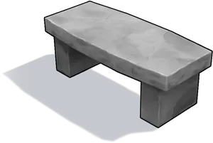 Modern Marble Bench Design PNG image