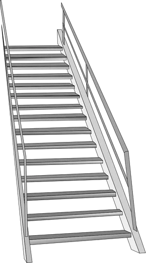 Modern Metal Staircase Design PNG image