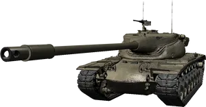 Modern Military Tank Profile PNG image
