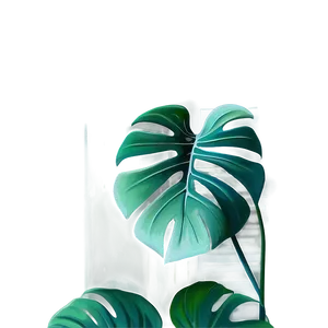 Modern Monstera Artwork Png 05232024 PNG image