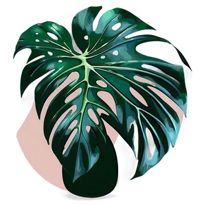 Modern Monstera Artwork PNG Rfi PNG