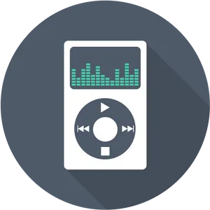 Modern Music Player Icon PNG image
