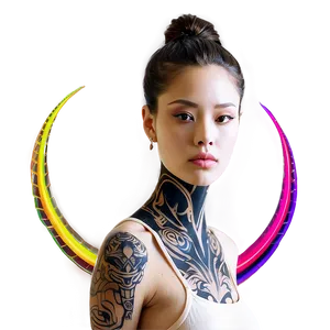 Modern Neck Tattoo Illustrations Png 98 PNG image